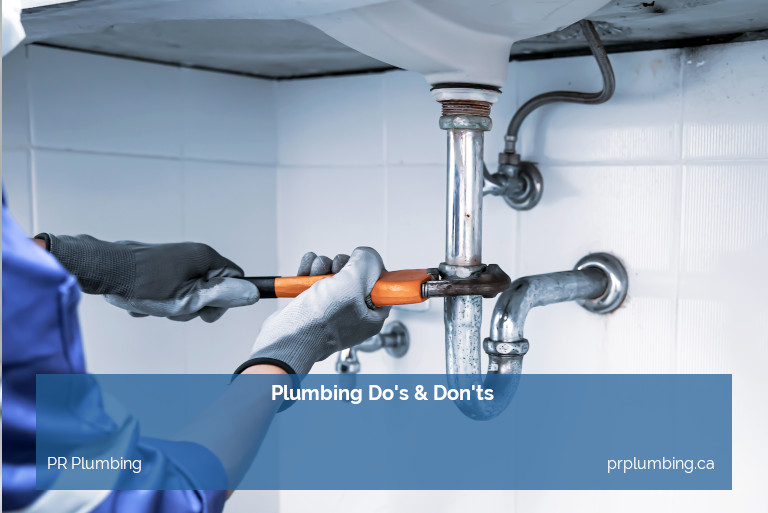 plumbing do's and don'ts